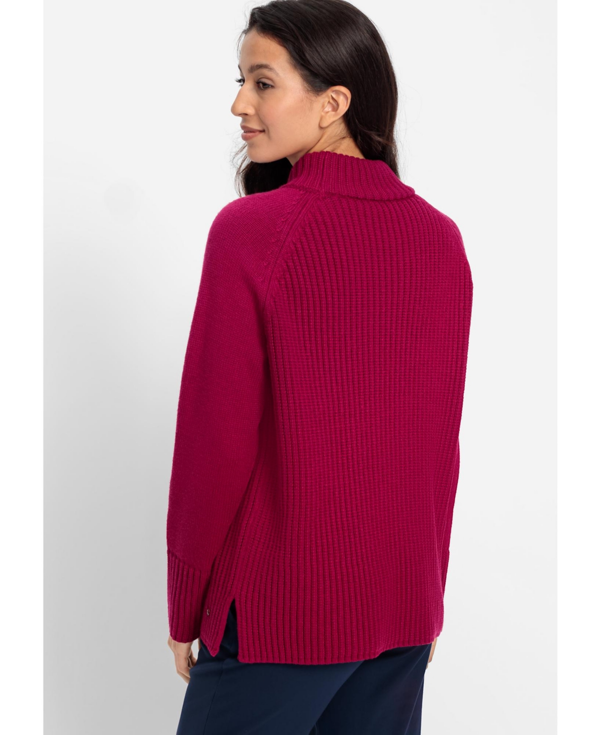 Olsen Women's Chunky Knit Mock Neck Sweater
