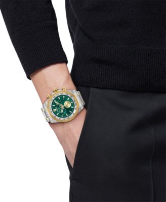 Men's Swiss Chronograph X Two-Tone Stainless Steel Bracelet Watch 44mm