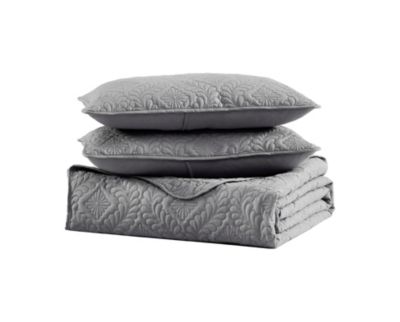 Riviera 3 Piece Embossed Bedspread/Coverlet and Pillow Shams Set