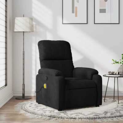 Massage Recliner Chair Black Microfiber, metal, plywood Standard