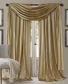 Athena Faux Silk Curtain Panels and Scarf Valance Set of 3