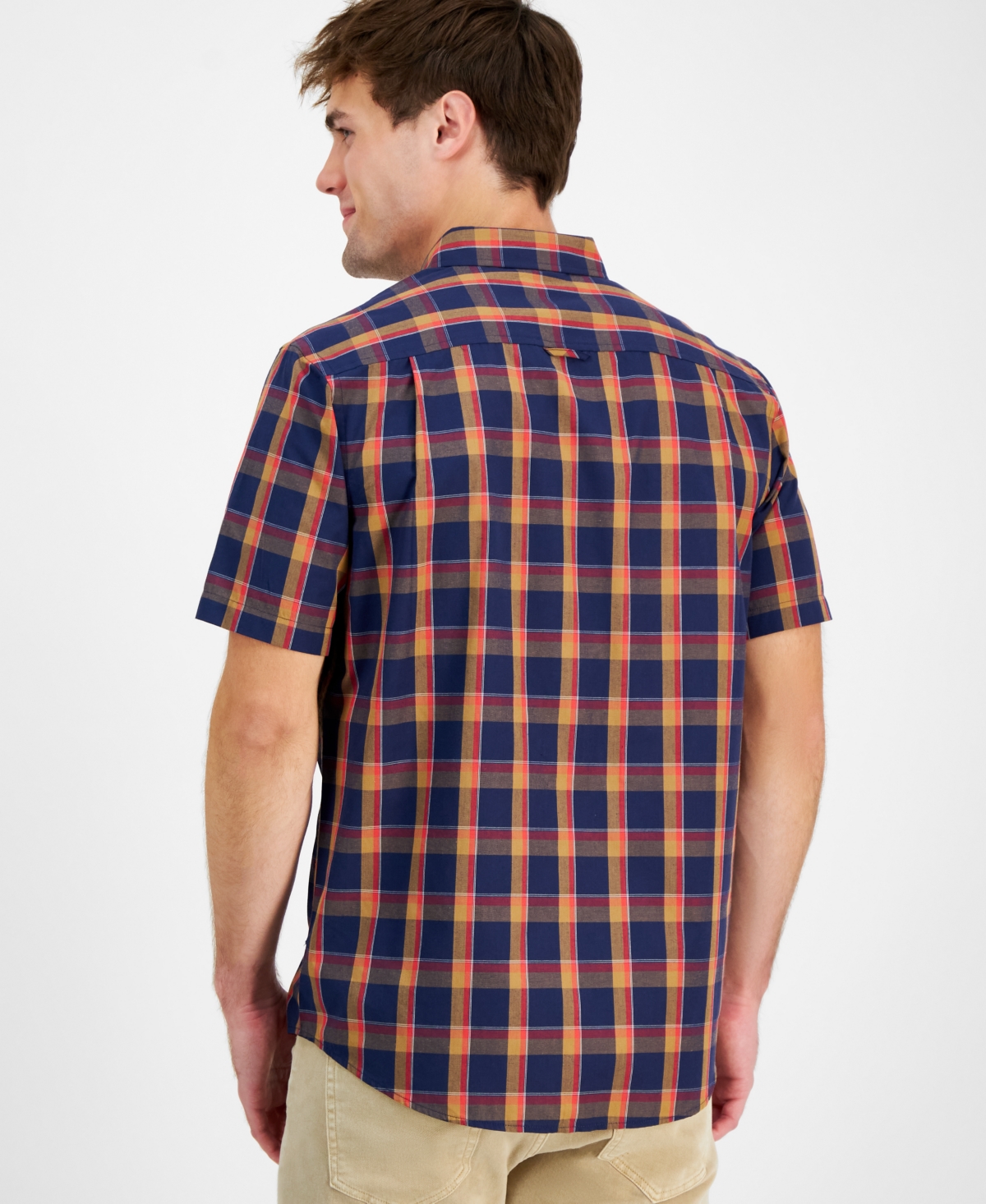 Club Room Men's Dewall Regular-Fit Plaid Button-Down Shirt, Created for Macy's