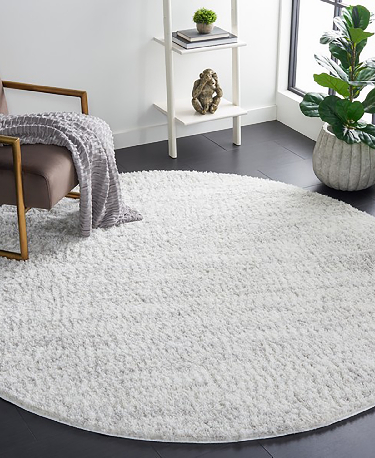 Safavieh Berber Shag 300 BER563F 10'x10' Area Rug -Gray