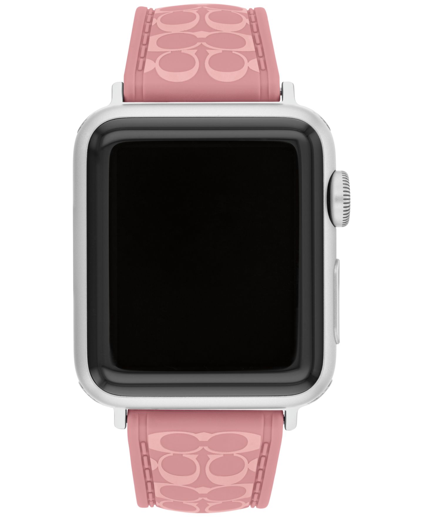 Женский ремешок для часов COACH True Pink Silicone Apple Watch Strap 38mm, 40mm, 41mm — фото 1