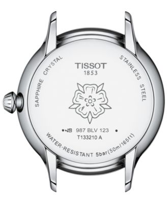 Women's Swiss Odaci-T Diamond (1/20 ct. t.w.) Blue Leather Strap Watch 33mm