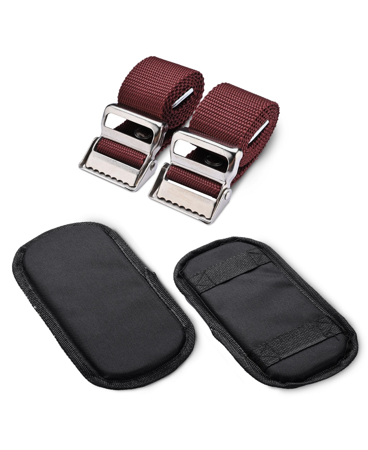 1 Pair Leg Band Straps & Stilt Pad Replacement Kit for Drywall Stilts Painting - Black