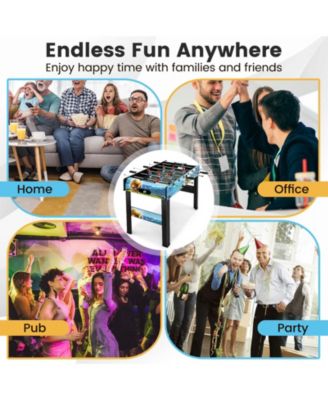 37 Inch Mini Foosball Table with Score Keeper and Removable Legs