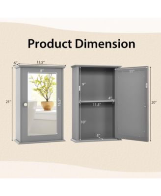 Bathroom Wall Cabinet with Single Mirror