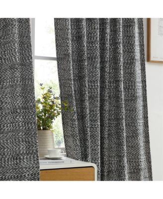 Easton Jacquard Slub Texture - Privacy Curtains with Back Tab Rod Pocket Lightweight Window Curtains Panels, Set of 2