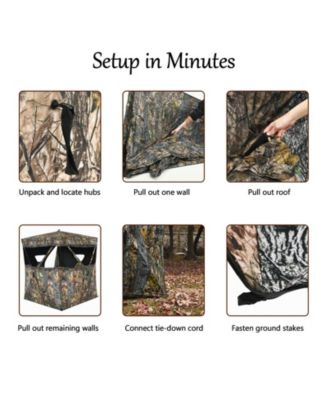 3 Person Portable Surround View Tent with Slide Mesh Window