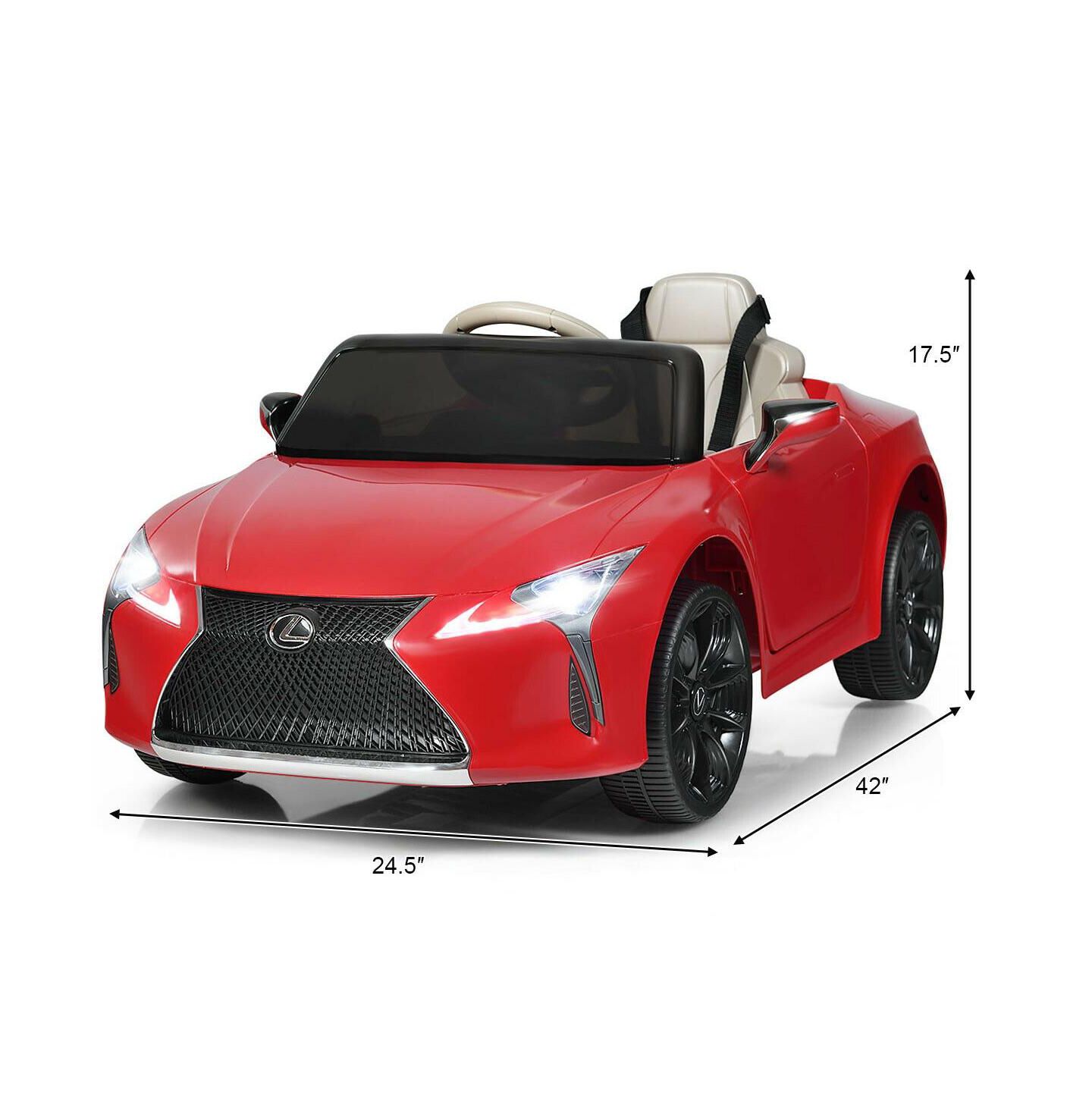 Детская игрушка SUGIFT Licensed Lexus LC500 12V Remote Control Ride-On Car, Ages 3-7, цвет: Красный — фото 11