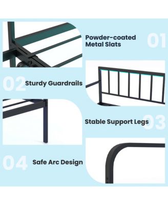 Twin Daybed Adjustable Sofa Bed Frame with Charging Station & LED Lights