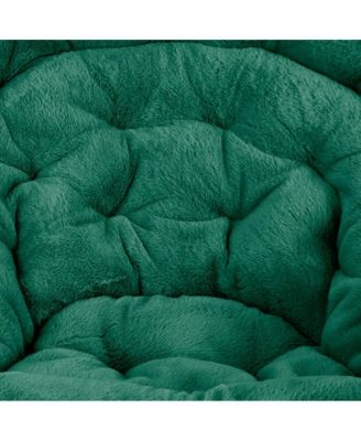 1 Count With Cozy Faux Fur Cushion And Metal Frame For Dorms, Bedrooms, Apartments And More - Ersa Oversize Folding Saucer Chair