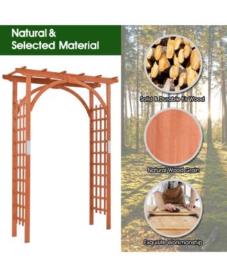 SKONYON Garden Archway Arch Lattice Trellis Pergola for Climbing Plants and Outdoor Wedding Bridal Decor