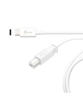JUCX11 USB2.0 Type-C to Type-B Cable, 6ft