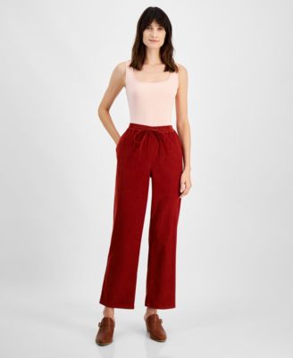 Style & Co - Women's Cotton Corduroy Drawstring Pants