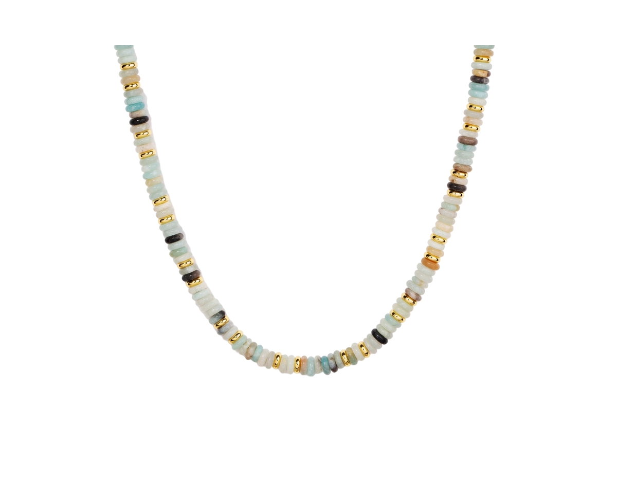 Lila Sterling Silver Mixed Gemstone Multicolor Beaded Choker Necklace - Multicolor