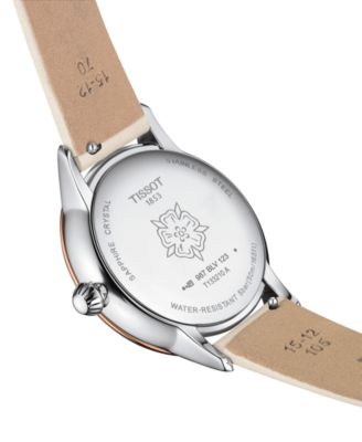 Women's Swiss Odaci-T Cream Leather Strap Watch 33mm