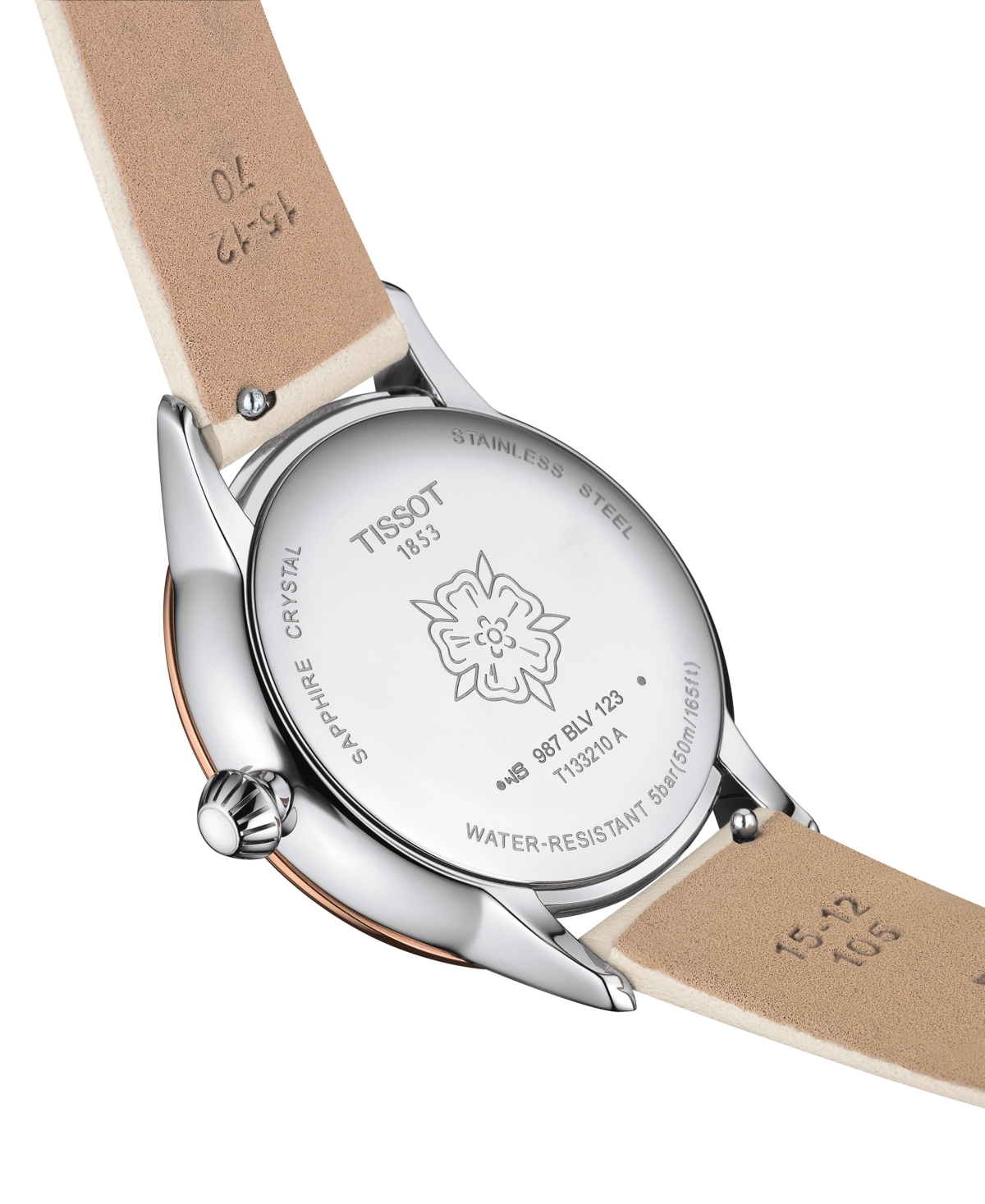Tissot Women's Swiss Odaci-t Cream Leather Strap Watch 33mm In No Color