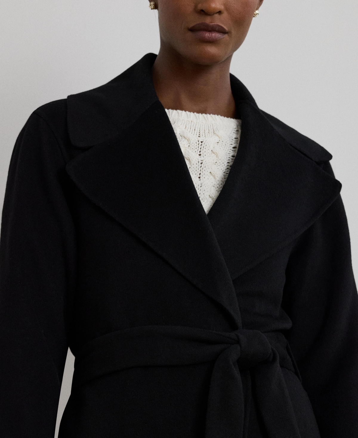 Lauren Ralph Lauren Women's Double-Faced Wool-Blend Wrap Coat