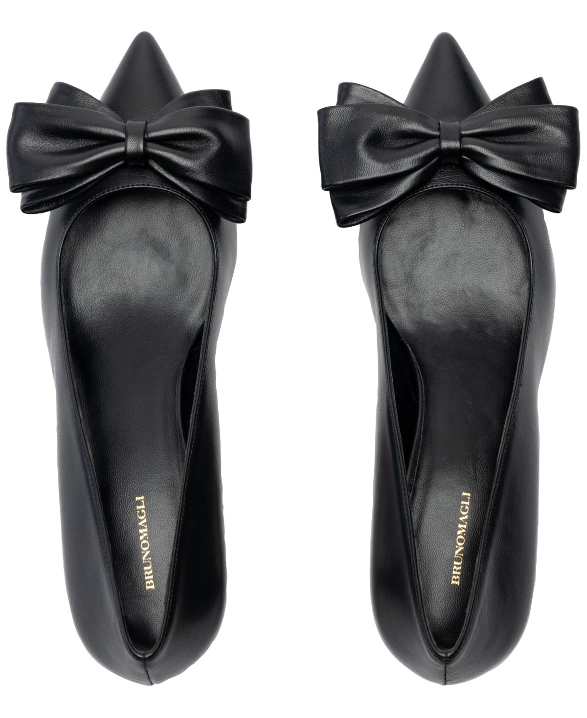 Bruno Magli Nadia Pointed Toe Kitten Heel Pump In Black