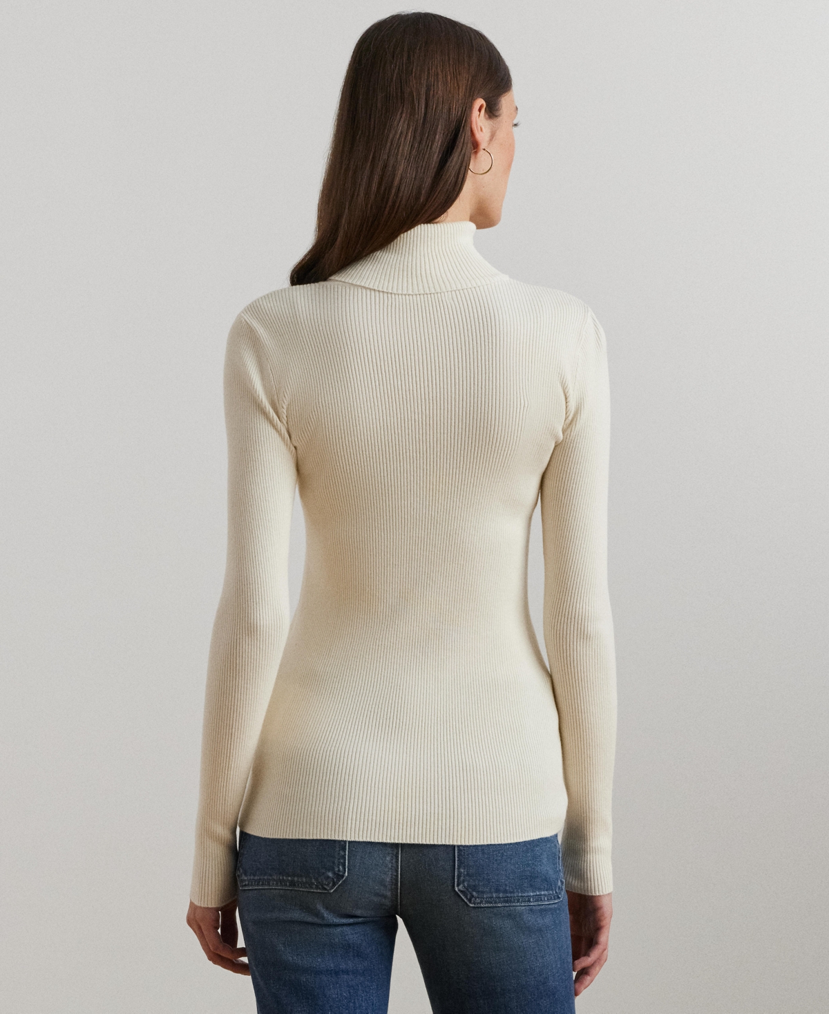 Ralph Lauren Ribbed Turtleneck Sweater P Xs Xxl In White