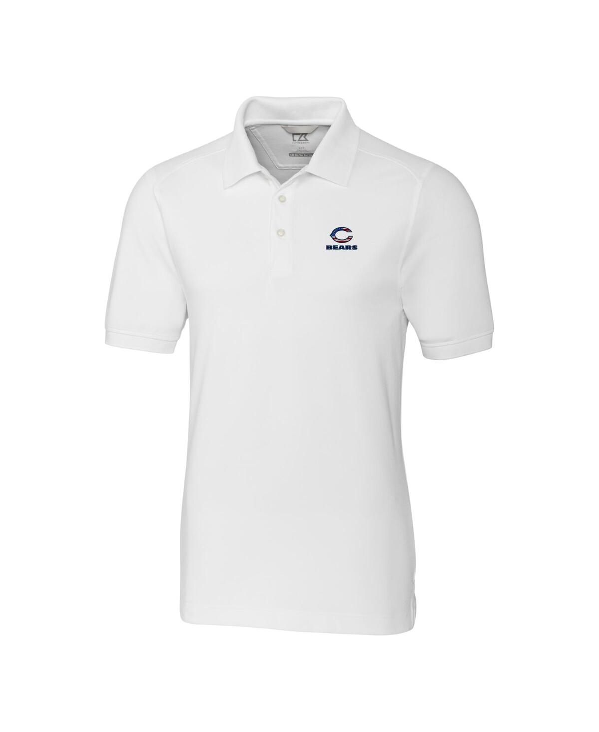 Cutter & Buck Men's White Chicago Bears Advantage Tri-blend Pique Polo In White