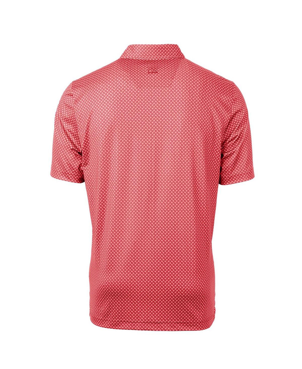 Cutter & Buck Men's Crimson Alabama Crimson Tide Pike Banner Print Polo In Crimson