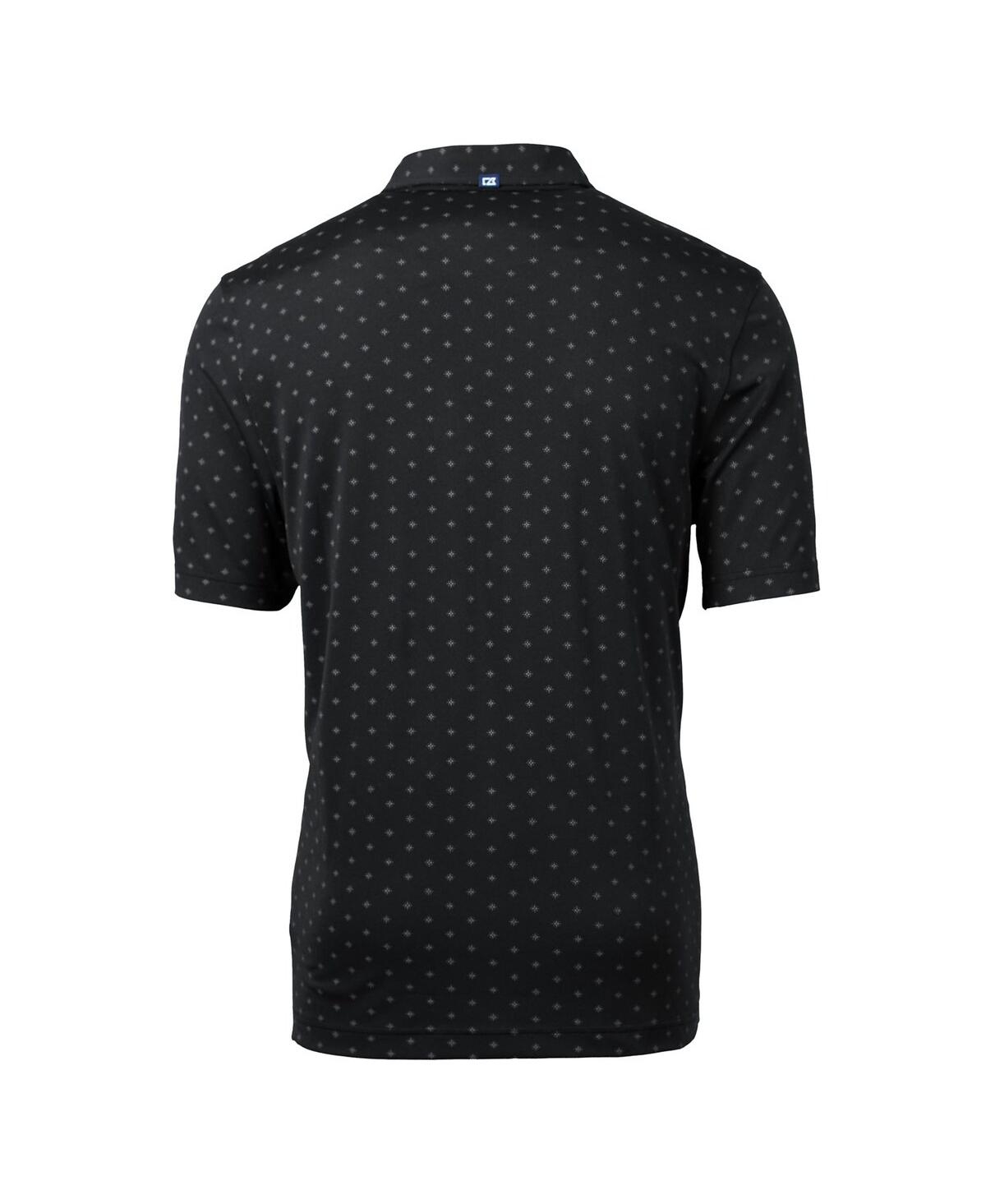Cutter & Buck Men's Black Las Vegas Raiders Throwback Logo Virtue Eco Pique Tile Polo In Black