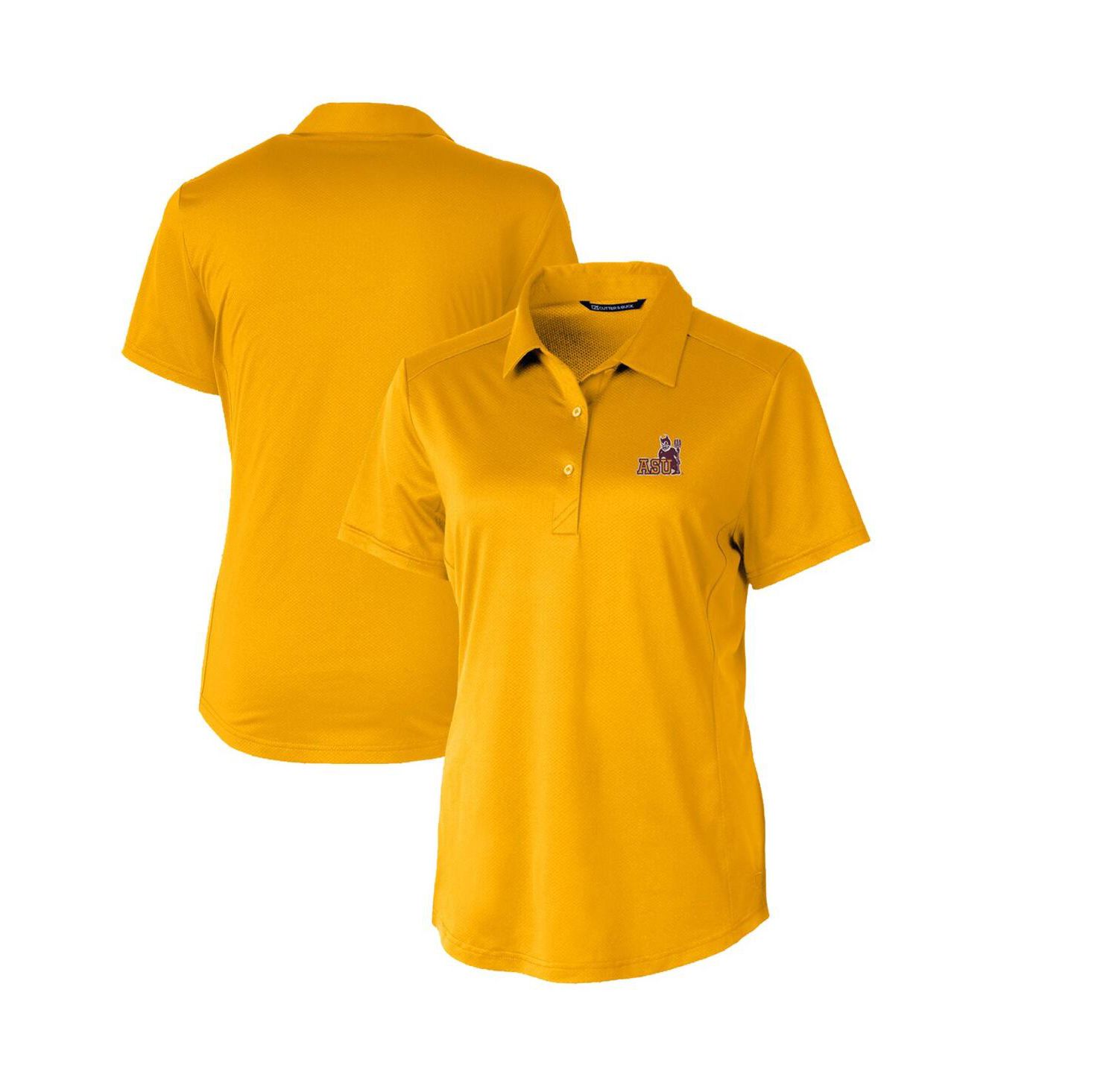 Women's Gold Arizona State Sun Devils Vault Prospect Textured Stretch Polo