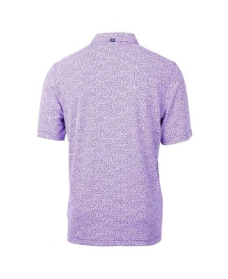 Men's Purple Minnesota Vikings Helmet Virtue Eco Pique Botanical Print Polo