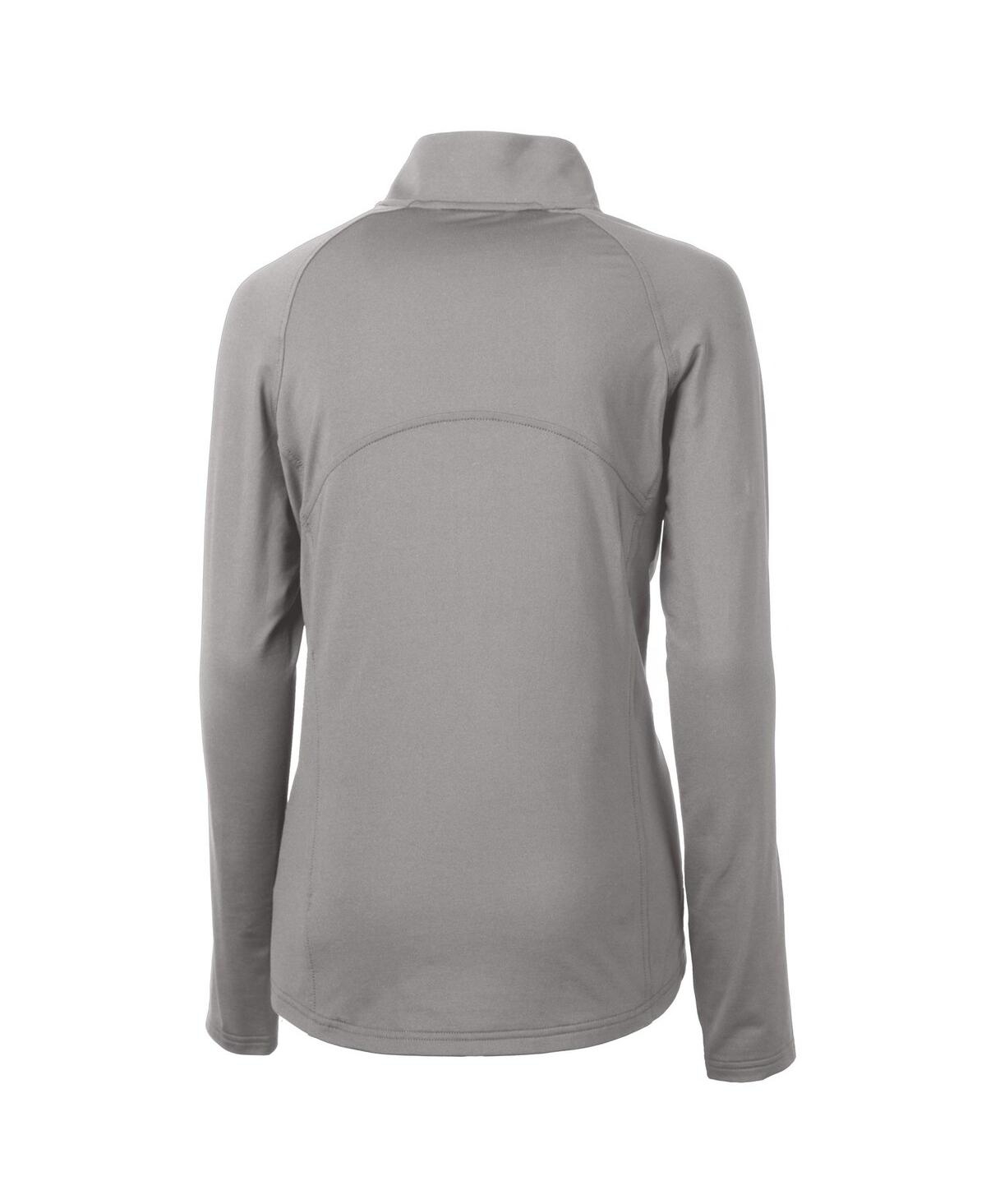 CUTTER & BUCK WOMEN'S FLORIDA GATORS ADAPT ECO KNIT STRETCH HALF-ZIP PULLOVER TOP 