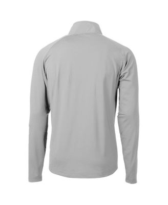 Men's Gray Ohio State Buckeyes Adapt Eco Knit Hybrid Quarter-Zip Pullover Top