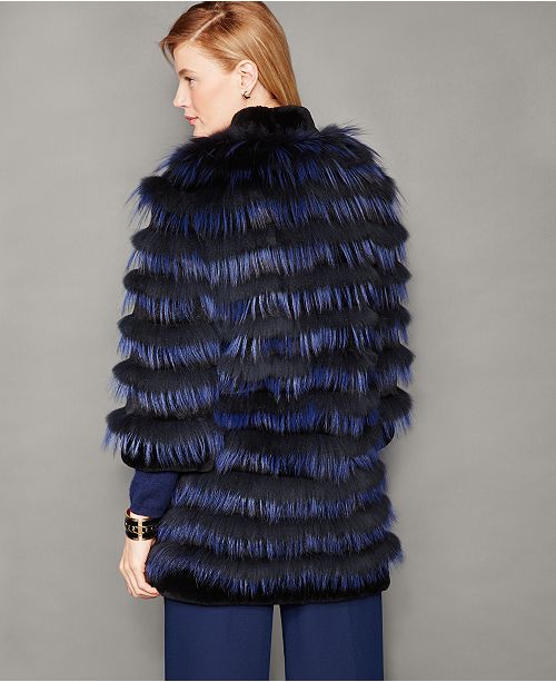 The Fur Vault Striped Fox Fur Jacket The Fur Vault Women Macy's