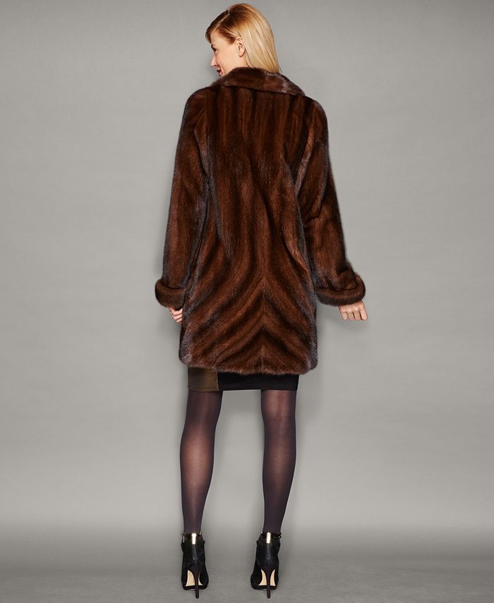 The Fur Vault Three Quarter Length Mink Fur Coat Macy s