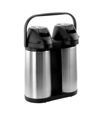 Dual 1.9 Quart Stainless Steel Airpot, Hot Water Dispenser for Coffee and Tea