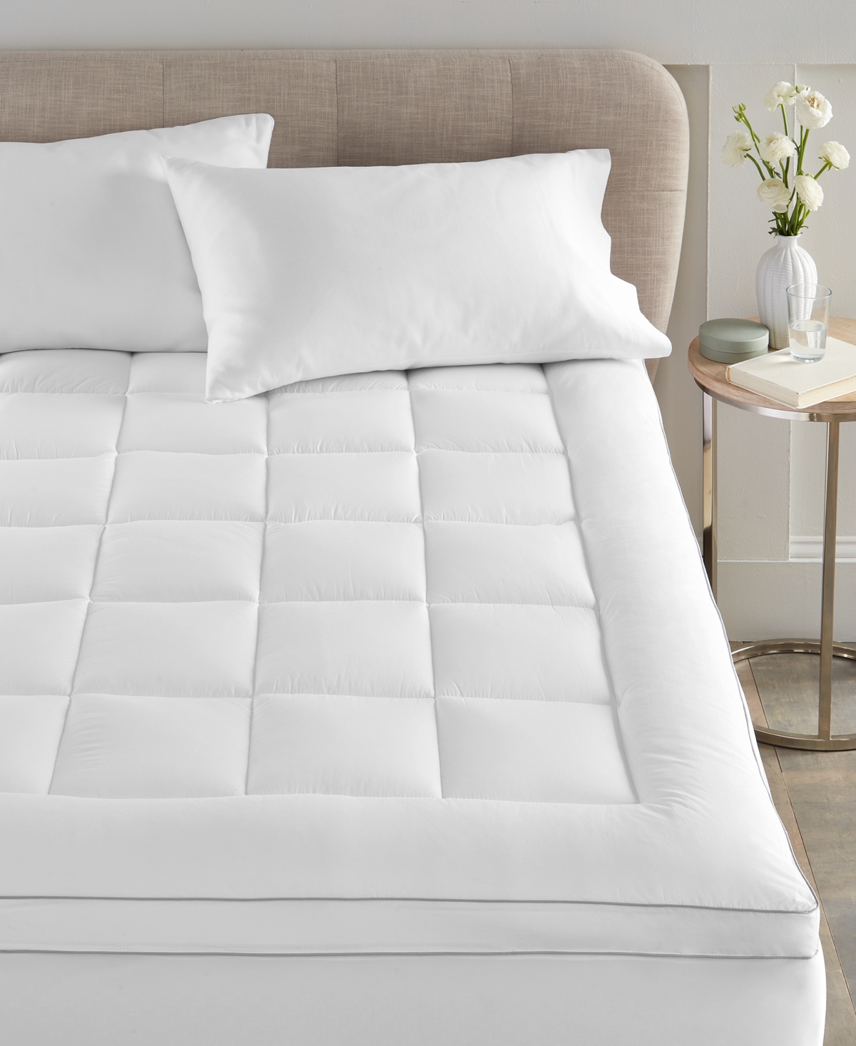 Shop Charter Club Pillowtop Mattress Pad, Twin, Exclusively At Macy's In White