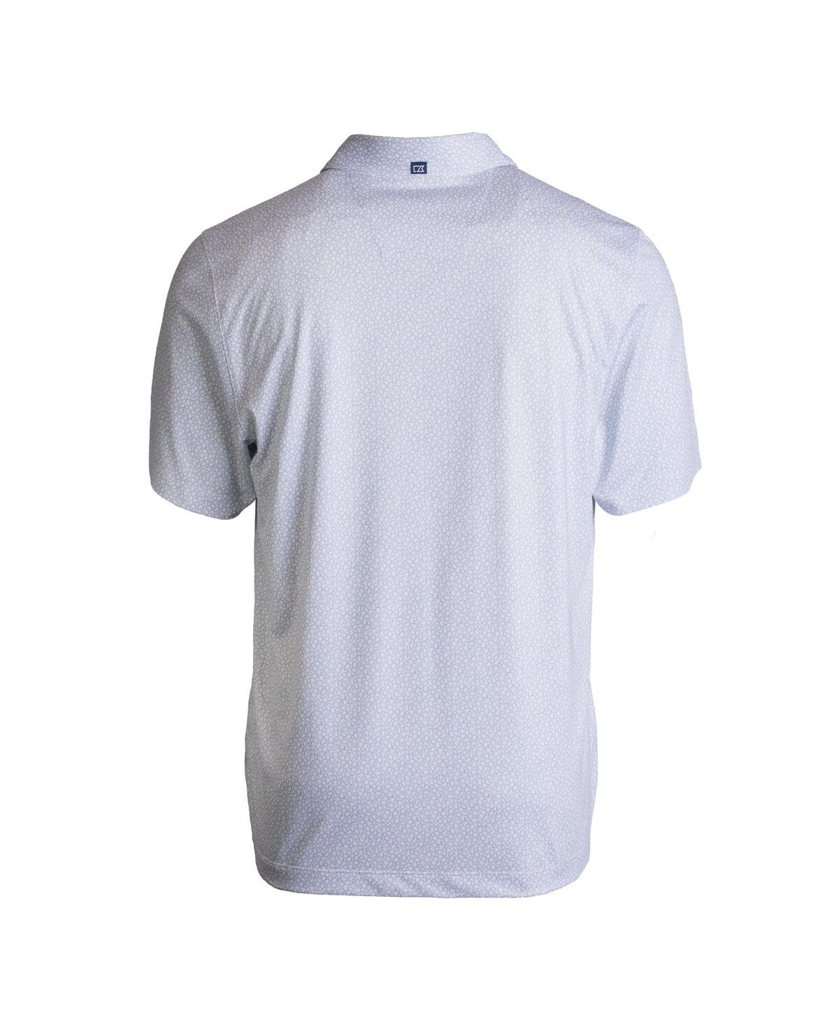 Cutter & Buck Men's White Tampa Bay Buccaneers Throwback Pike Eco Pebble Print Stretch Polo In White
