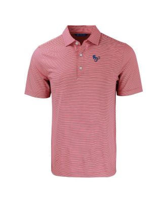Men's Red Houston Texans Americana Forge Eco Double Stripe Stretch Polo