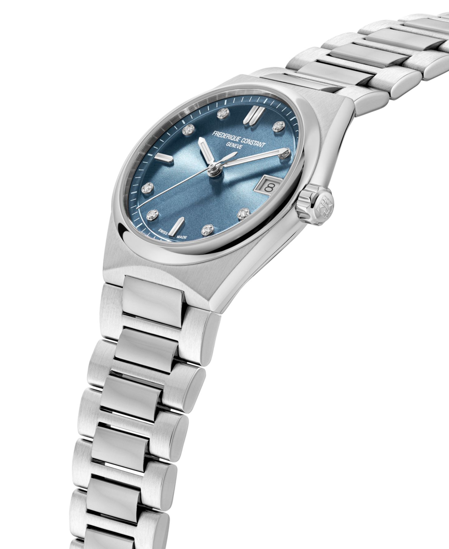 Женские часы Frederique Constant Swiss Highlife Diamond (0.04 ct. t.w.) Stainless Steel Bracelet Watch 31mm FC-240LND2NH26B — фото 2