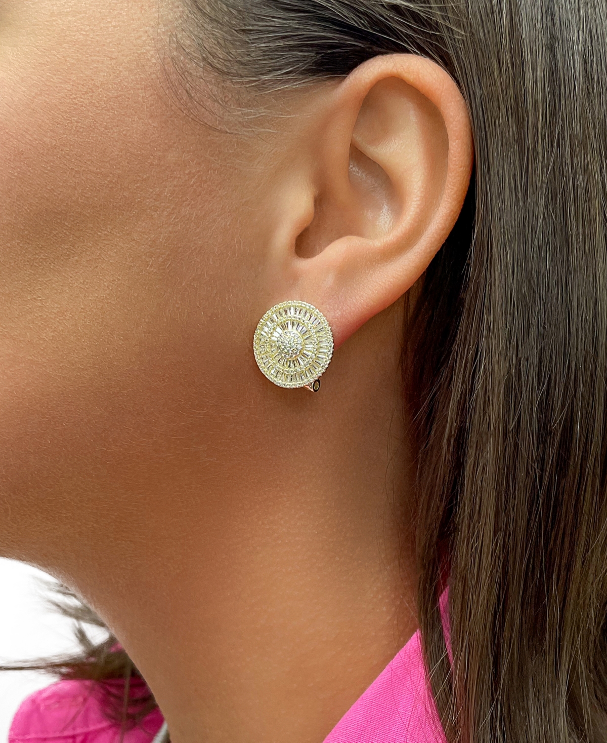 Sterling Forever Sandy Cubic Zirconia Circle Stud Earrings In Silver