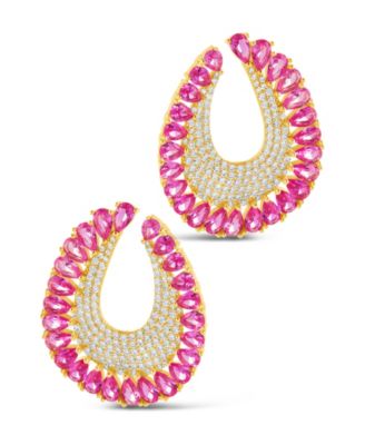 Maria Elena Cubic Zirconia Statement Stud Earrings