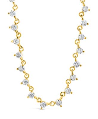 Brigid Staggered Cubic Zirconia Tennis Necklace