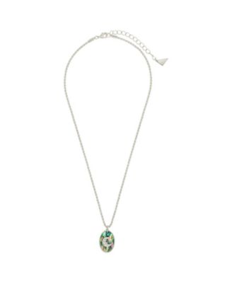 Carrie Cubic Zirconia Abalone Night Sky Pendant Necklace