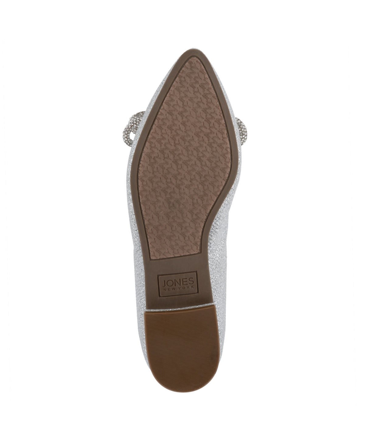 Jones New York Ambree Rhinestone-embellished Ballet Flats In Silver Glitter