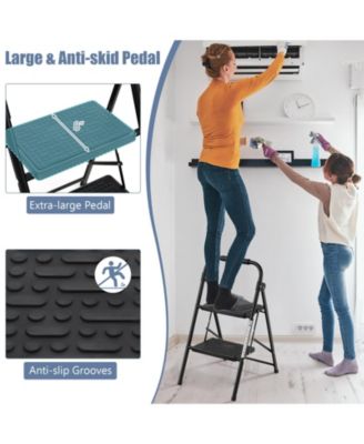 Wide Anti-Slip Pedal 2-Step Ladder