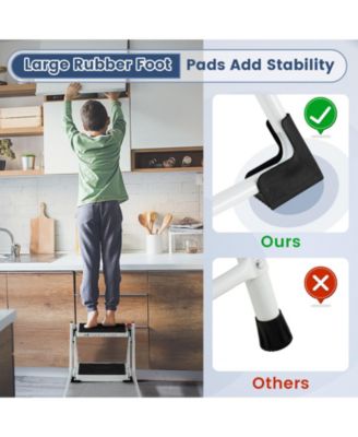 Folding 2 Step Ladder with Anti-Slip Pedal and Large Foot Pads