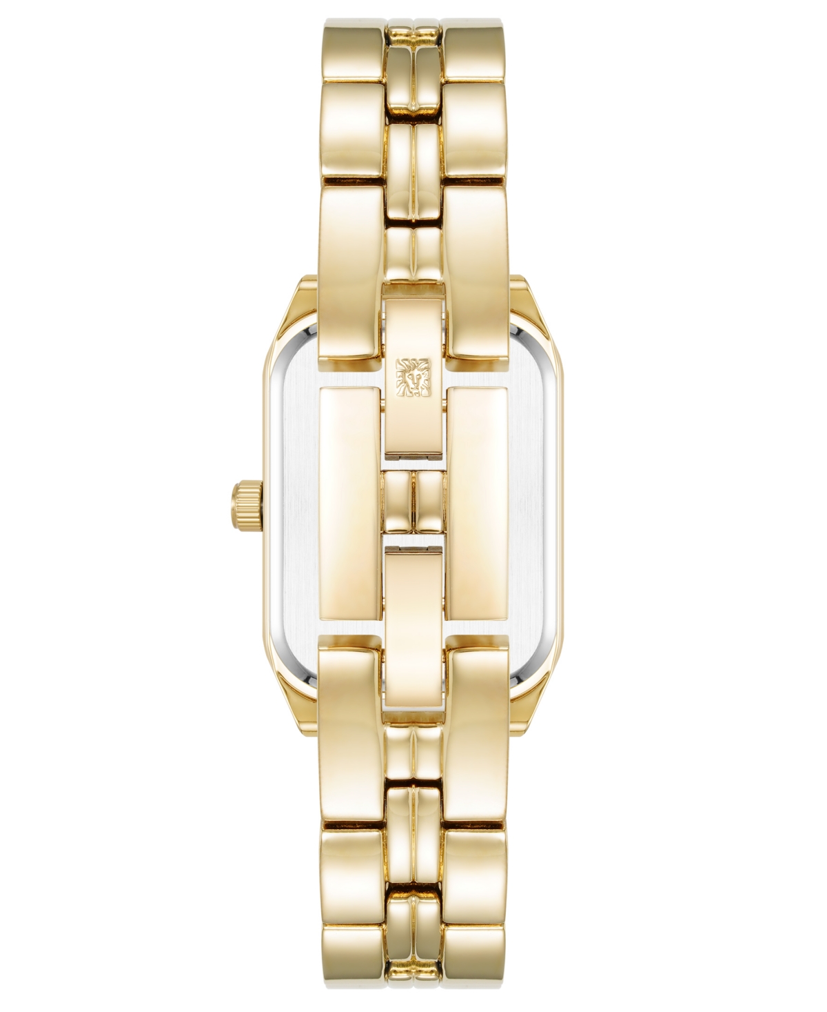 Anne Klein Women's Quartz Octagonal Abalone Gemstone And Gold-tone Alloy Metal Bracelet Watch, 24mm In Abalone,gold-tone