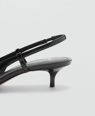 Women's Buckle Detail Slingback Heeled Shoes