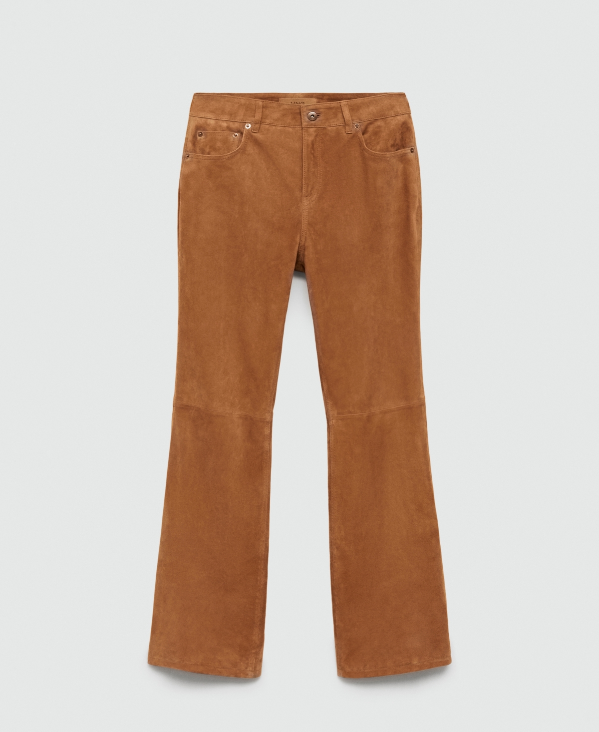 Mango Women's Straight-Fit Leather Pants